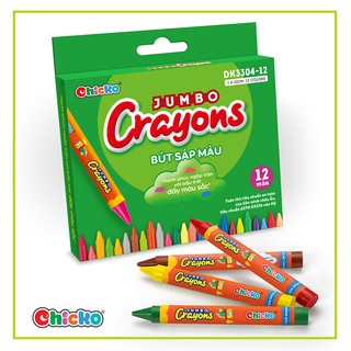 Bút Sáp Màu Duka Jumbo Crayons (12 Màu) DK 3304 - 12