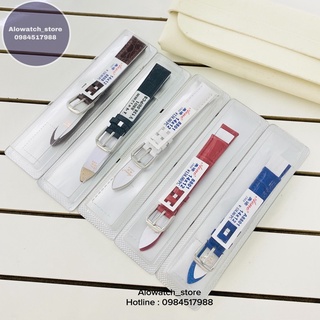 [ 5 màu ] Dây da đồng hồ nam nữ Vân cá sấu có hộp đủ size 12mm > 24mm