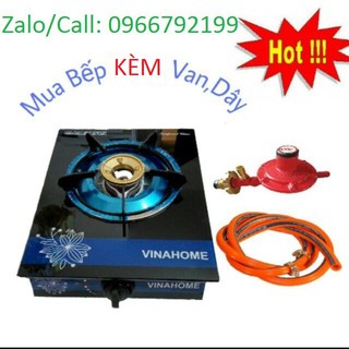 Bếp ga đơn kính VINAHOME + Van Dây Chính Hãng