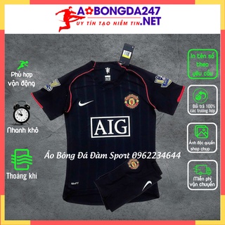 Áo Bóng Đá MU ĐEN 2008 , Áo Đá Banh Hàng Thái Đẹp ĐÀM SPORT 3