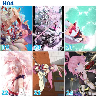 Poster / Tranh dán tường Honkai Impact 3rd ( nhiều mẫu)