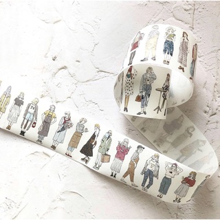 Băng dính washi tape cô gái Pion Girls trang trí junk journal chiết 1m || Nhà Kawaii