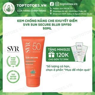 Kem chống nắng che khuyết điểm SVR Sun Secure Blur SPF50 50ml [NHẬP KHẨU CHÍNH HÃNG 100%]