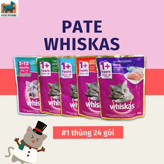 [BÁN SỈ] Pate cho mèo Whiskas dạng gói 85g - giao vị ngẫu nhiên