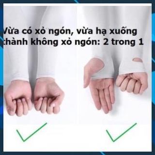 [Chất Lượng] Găng Tay Chống Nắng - Chống Tia UV Vải Lụa Siêu Mát Hở Ngón