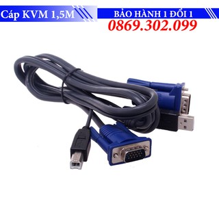 Bộ Cáp KVM USB 1.5m cho đầu chia KVM kỹ thuật