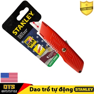 Dao rọc cán nhôm tự động rút lưỡi công nghiệp hãng STANLEY Mỹ 10-189C, dao trổ đa năng rọc trên nhiều chất liệu siêu sắc