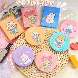 PVN28695 Gương mini cầm tay 2 mặt in họa tiết hoạt hình dễ thương T2 .