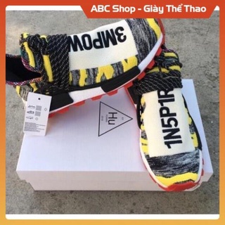 [FreeShip+ Hàng Tốt + Xả Lỗ] Giày Sneneaker NMD HUMAN RACE VÀNG THỔ CẨM, Giày thể thao Human vàng đen