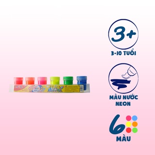 Màu nước Neon Smartkids SK-WA1004 - 6 màu