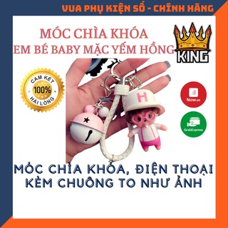 Móc Khoá Hình Các Em Bé Ngộ Nghĩnh ✓ BABY MẶC YẾM HỒNG ✓ Mẫu Mã Độc Đáo, Mới Nhất 2018 ( Có Kèm Chuông )
