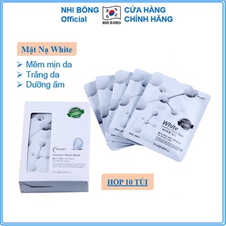 Mặt nạ giấy - Mặt nạ dưỡng da  White làm trắng &amp; cung cấp khoáng chất HOLIKEY 25mlx10 [ Hộp 10 Túi / Hàng Nhập Khẩu Hà