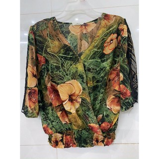 Áo Voan Tơ Nữ Hàng Quảng Châu Cao Cấp Free size 47-65Kg