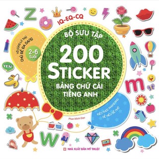 Sách - Bộ sưu tập 200 sticker – Bảng chữ cái tiếng Anh
