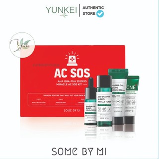 Bộ Kit Dưỡng Da Some By Mi AHA - BHA - PHA 30 Days Miracle AC SOS Kit (4 món)
