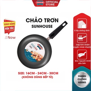 Chảo chống dính SUNHOUSE trơn 16 24 30 cm hàng chính hãng