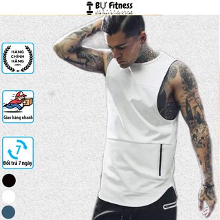 Áo tank top tập gym nam thấm hút mồ hôi tốt, áo thể thao ba lỗ nách rộng thoáng mát