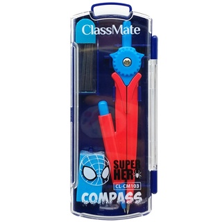 Bộ Compa + Bút Chì Kim + Ngòi Chì - Classmate CL-CM103 - Màu Đỏ - Spider-Man