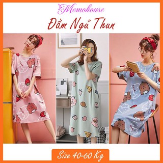 [Mã FAMARAL2 giảm 10K đơn 50K] Váy ngủ đầm thun ngủ hoạt hình nữ (form dưới 60kg)