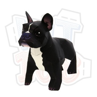 Mô hình giấy động vật Chó French Bulldog