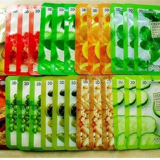 01 Bịch 10 miếng Mặt Nạ Dưỡng Da 3D Foodaholic