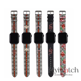 Dây da đồng hồ đeo tay 5 màu 40mm 44mm thời trang thích hợp cho Apple Iwatch Series 6 5 Se 4 3 2 Iphone Watch 38mm 42mm