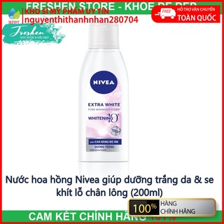✅ (CHÍNH HÃNG)  Nước hoa hồng Nivea giúp dưỡng trắng da &amp; se khít lỗ chân lông (200ml) .