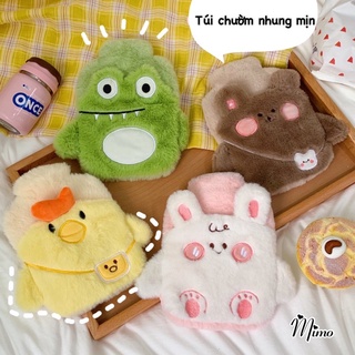Túi chườm nóng lạnh nhung mềm giảm đau bụng kinh, túi sưởi giữ ấm có thể làm túi đút tay cute