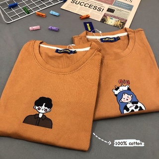 (Có clip) Áo tay lỡ 100% cotton mềm mịn mát ulzzang unisex áo cặp - ẢNH THẬT