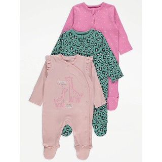 [SALE SỐC] Bộ liền thân sleepsuit xuất dư combo 3 chiếc ngẫu nhiên chất cotton cực kì mềm mát cho bé 0-24m