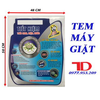 Miếng dán máy giặt, tem dán trang trí máy giặt mẫu 1