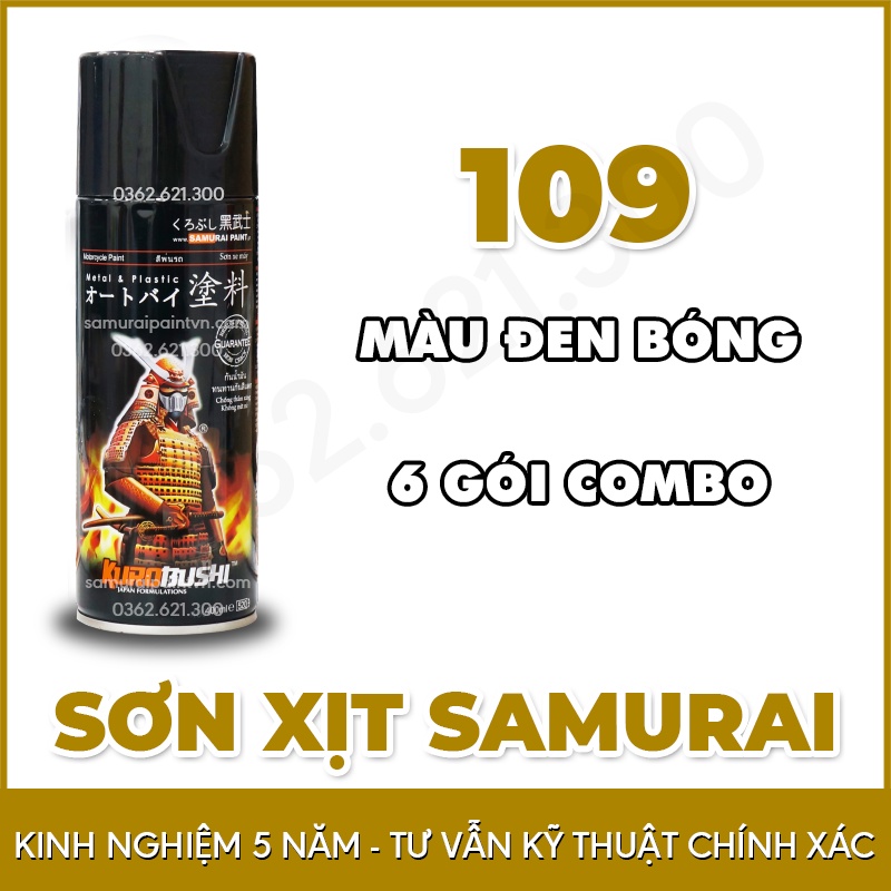 Sơn Samurai Combo Màu Đen Bóng 109