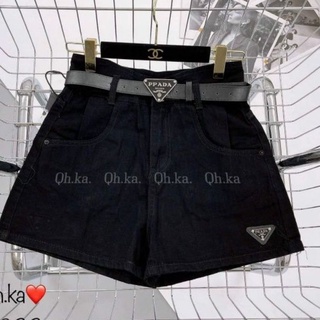 Quần sooc jeans kèm đai tag hàng QCL1