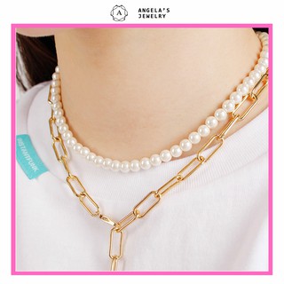 Dây chuyền giả ngọc trai phong cách Hàn dành cho nữ