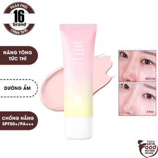 Kem Nâng Tông Giúp Da Trắng Mịn Chiết Xuất Đào 16Brand Mool Boon Tone Up Cream 50ml