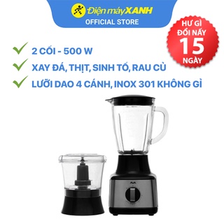 Máy xay sinh tố Ava BL1056A-CB 1.5 lít 500W xay đá, thịt, hạt, sinh tố, rau củ - Chính hãng BH 12 tháng