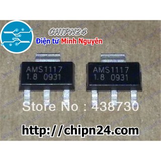[4 CON] IC AMS1117-1.8V SOT-223 (SMD Dán) (AMS117 1117 1V8 1.8V)