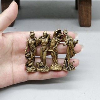 Tứ Đại Mỹ Nhân- tượng đồng vàng nguyên khối mini.