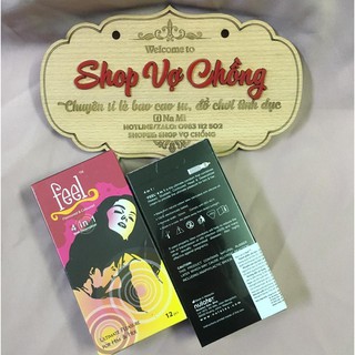 Bao cao su Feel 4 in 1 – một lằn thắt gân gai kéo dài thời gian hộp 12 cái