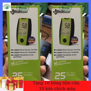 URIGHT TD-4267 - Que thử đường huyết U-Right TD-4267 hộp 25 que
