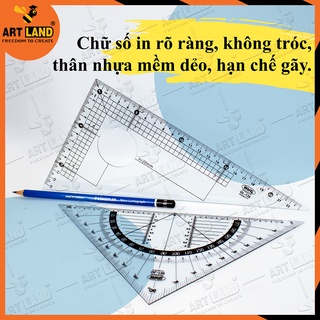 Bộ thước Eke tam giác WinQ - Triangle Ruler Thước kỹ thuật vẽ góc vuông