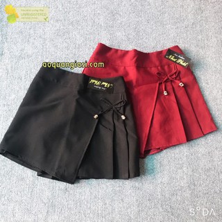 Quần giả váy xếp li nơ MT636