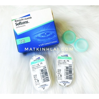 Tặng ngâm (8.7/14.0) Kính áp tròng 3 tháng cận >9 Bausch &amp; Lomb Soflens 38 (Usa)