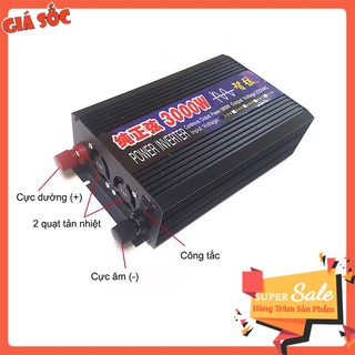 Bộ Kích Điện 3000W Nguồn 12V Sin Chuẩn Như Điện Lưới