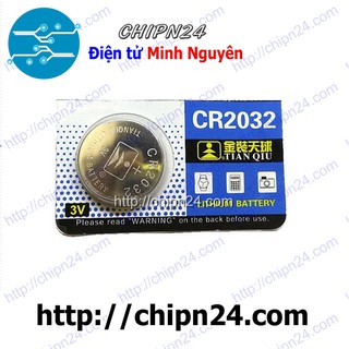 [2 VIÊN] Pin CR2032 Trong Vỉ 3V HUIFENG Xanh Lá, Pin CMOS