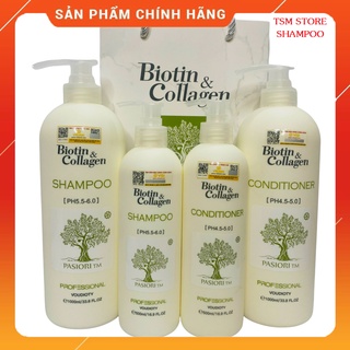 CẶP DẦU GỘI BIOTIN COLLAGEN ❤️TRẮNG CHÍNH HÃNG❤️ (NEW) SIÊU MỀM MƯỢT PHỤC HỒI TÓC (Ý) (500ML -1000ML)