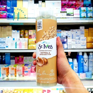 Sữa tắm StIves yến mạch, sữa tắm tẩy tế bào chết cơ thể StIves Oatmeal &amp; Shea Butter 650ml