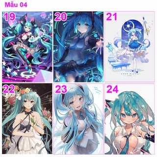 Poster / Tranh dán tường anime Vocaloid nhân vật Hatsune MIKU (nhiều mẫu)