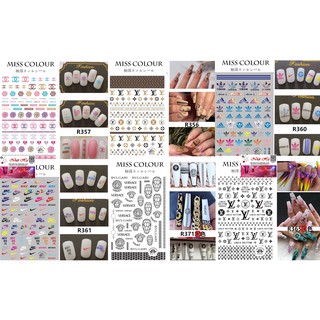Nail Sticker Thương Hiệu Logo Nổi Tiếng- Dán Trang Trí - Nhiều Sticker Đẹp