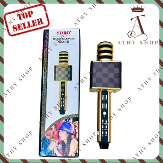 MIC KARAOKE BLUETOOTH SD-18 kết nối không dây sang trọng âm thanh hay không bị rè chống hú và có hiệu ứng vỗ tay, cười